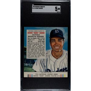 Vintage 1953 Redman Tobacco Edwin Duke Snider SGC 5